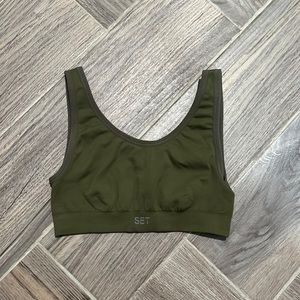 SET Active olive green sports top XS